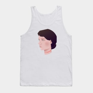 Woman with Pink Chocker Tank Top